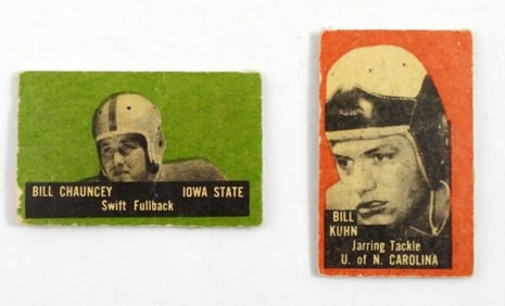 (2) 1950 TOPPS FELT FOOTBALL CARDS