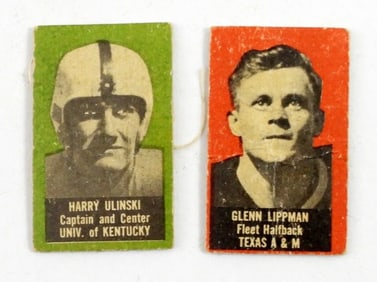 (2) 1950 TOPPS FELT FOOTBALL CARDS