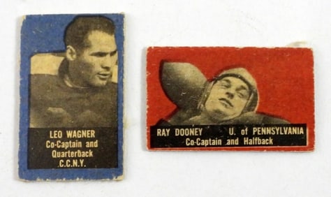 (2) 1950 TOPPS FELT FOOTBALL CARDS