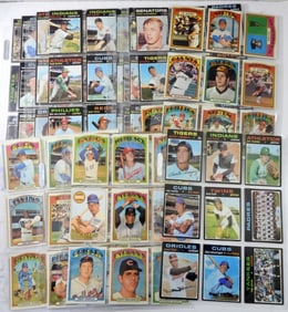 OVER 140 BASEBALL CARDS 1970s in SHEETS