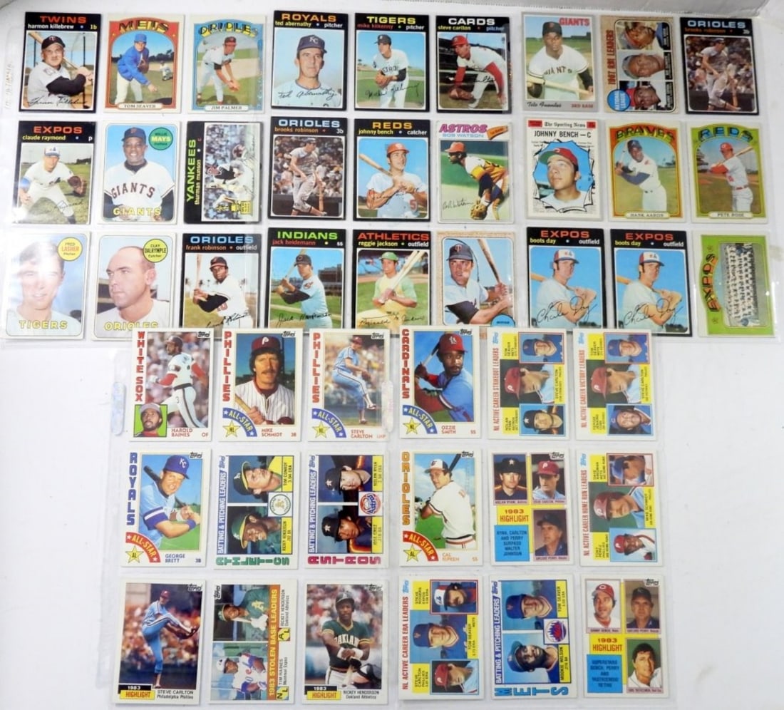 45 BASEBALL CARDS - LOADED with STARS (1 of 2)