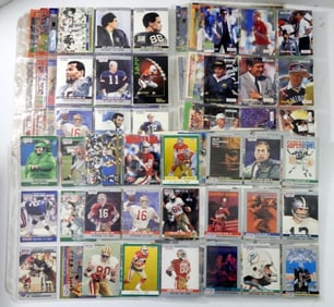 OVER 300 FOOTBALL CARDS in SHEETS