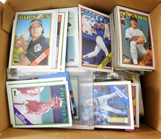 OVER 1100 SPORTS CARDS - BOX LOT
