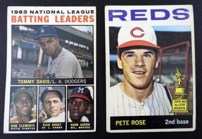 (2) 1964 TOPPS - PETE ROSE & BATTING LDR