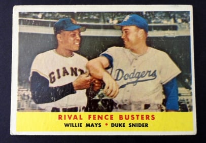 1958 TOPPS #436 MAYS / SNIDER