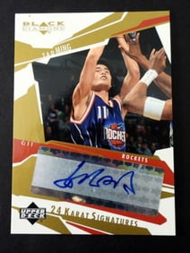 YAO MING 2003 AUTOGRAPHED BLACK DIAMOND UPPER DECK