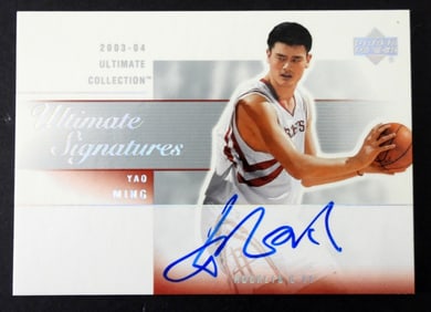 YAO MING 2003-04 UPPER DECK AUTOGRAPHED CARD