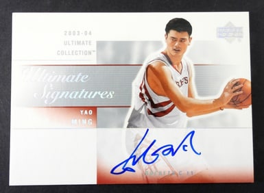 YAO MING 2003-04 UPPER DECK AUTOGRAPHED CARD