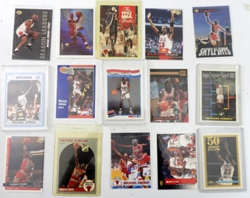 (15) MICHAEL JORDAN BASKETBALL CARDS