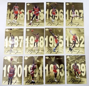 1998  GOLD FOIL MICHAL JORDAN 12 CARD SET
