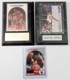 (2) SCOTTIE PIPPEN COLLECTORS PLAQUE& MORE