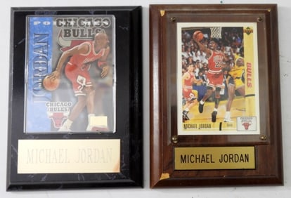 (2) MICHAEL JORDAN WAL PLAQUES COLLECTABLES
