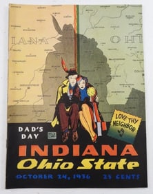 1936 INDIANA VS. OHIO STATE  FOOTBALL PROGRAM