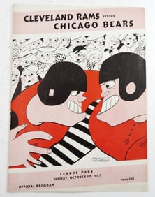 1937 CLEVELAND RAMS VS. CHICAGO BEARS  FOOTBALL PR