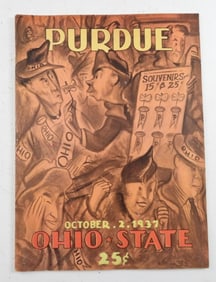 1937 PURDUE VS. OHIO STATE FOOTBALL PROGRAM