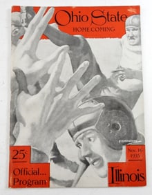 1935 OHIO STATE VS, ILLINOIS FOOTBALL PROGRAM