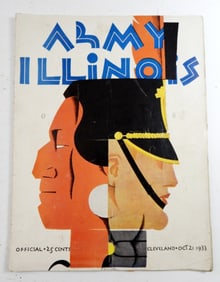 1933 ARMY VS. ILLINOIS FOOTBALL PROGRAM