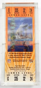 2001 NFL SUPERBOWL TICKET TAMPA UNUSED