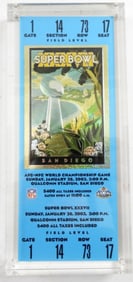 2003 NFL SUPERBOWL TICKET SAN DIEGO UNUSED