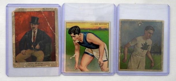 (3) 1910 MECCA CIGARETTE CARDS