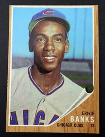 1962 TOPPS # 25 ERNIE BANKS  (EX) O/C T-B