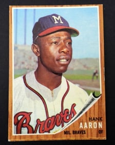 1962  TOPPS # 320 HANK AARON ( VGEX)