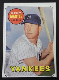 1969 TOPPS # 500 MICKEY MANTLE ( VGEX)