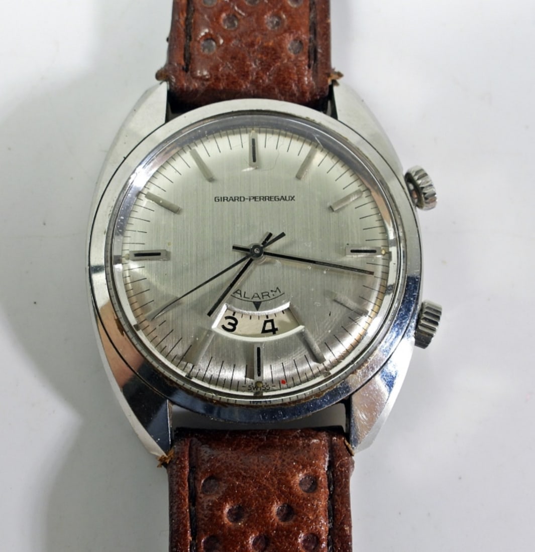 STAINLESS GIRARD PERREGAUX ALARM WATCH (1 of 4)
