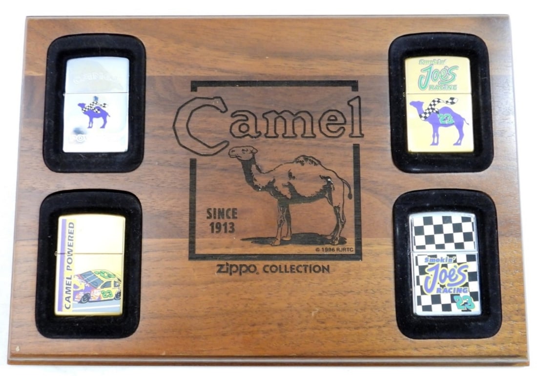 CAMEL ZIPPO COLLECTION WOODEN PLAQUE (1 of 3)