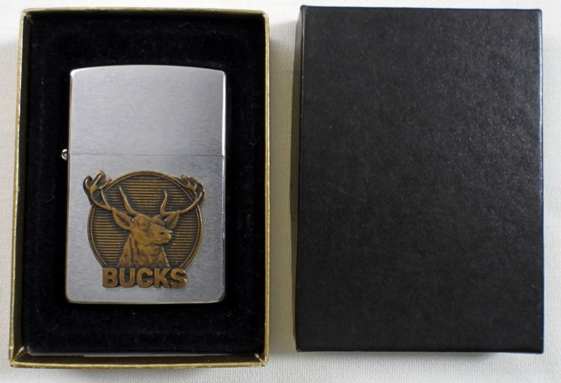 1996 MARLBORO BUCKS EMBLEM ZIPPO ( FIRED): 1996 MARLBORO BUCKS EMBLEM ZIPPO ( FIRED)