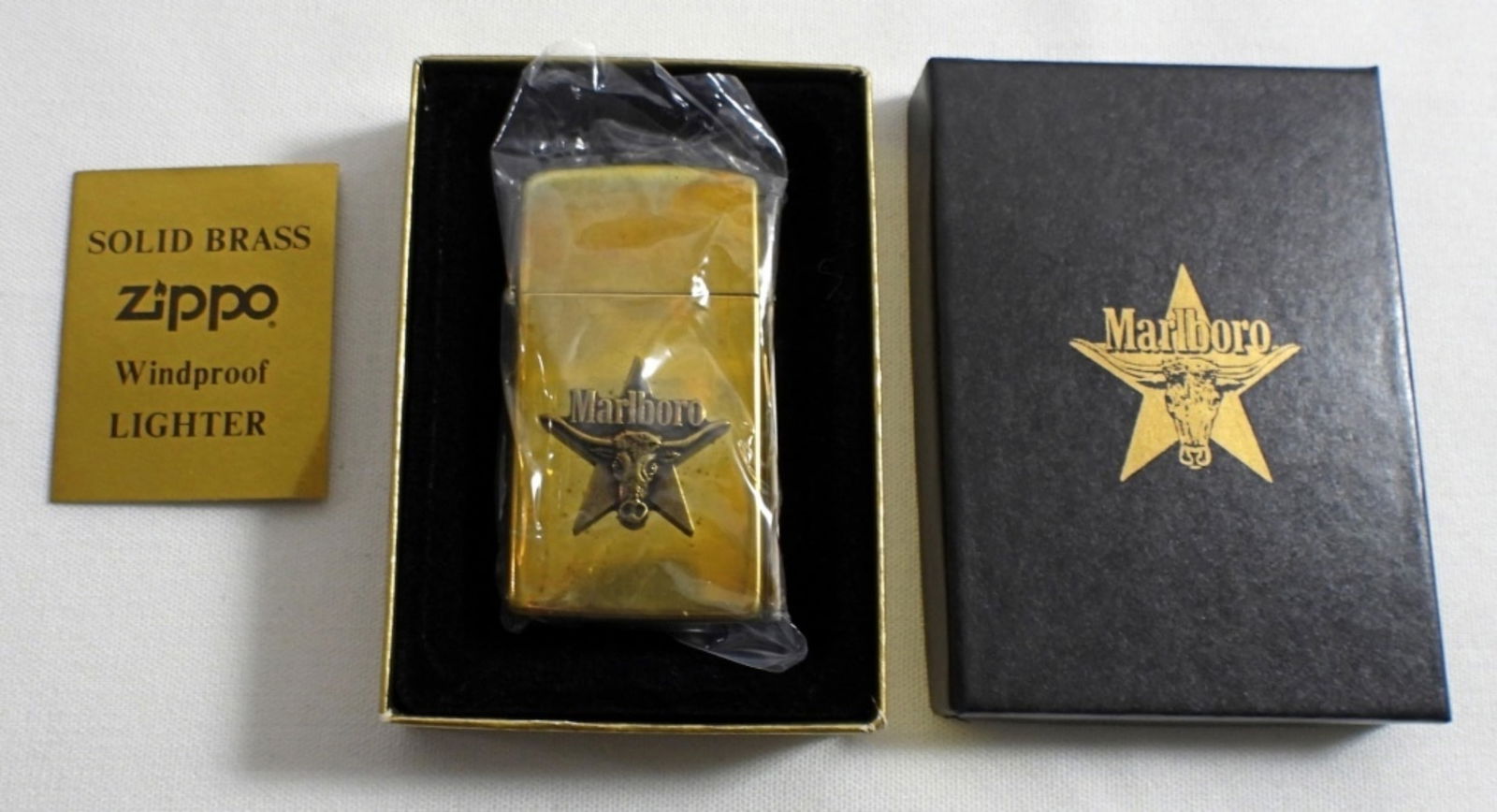 1992 BRASS MARLBORO LONGHORN STAR ZIPPO (1 of 5)