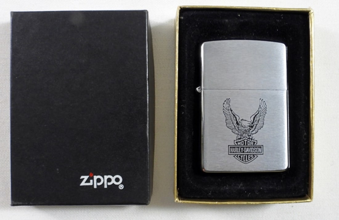 1992 UNFIRED HARLEY DAVISON ZIPPO IN BOX (1 of 5)