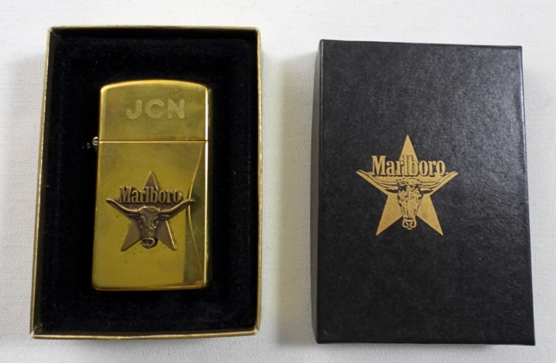 1991  SLIM UNFIRED BRASS MARLBORO LONGHORN (1 of 5)