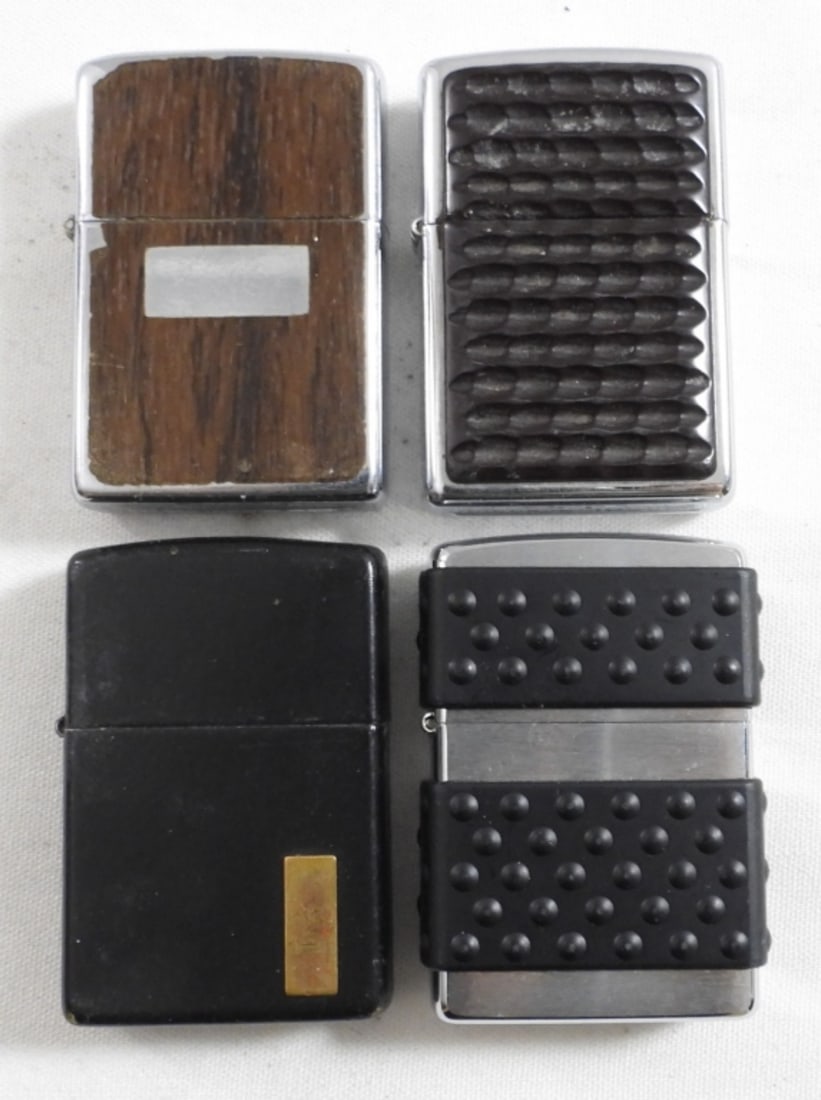 (4) VINTAGE ZIPPO LIGHTERS w/SURFACE (1 of 3)