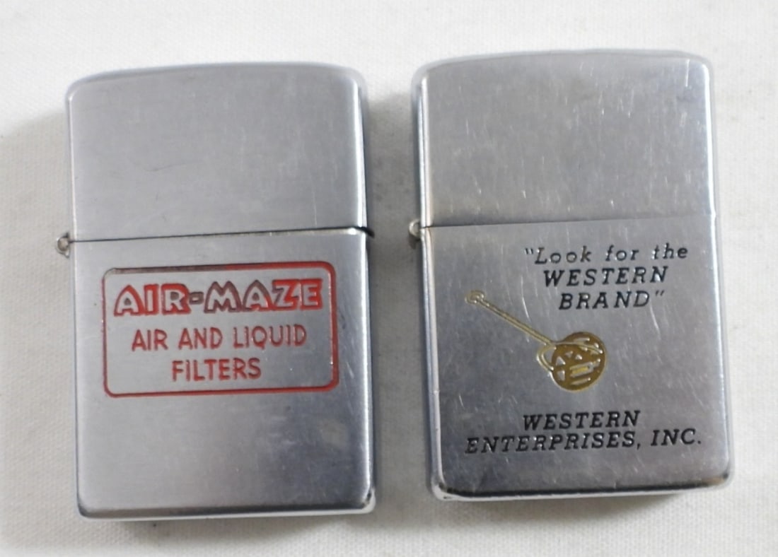 (2) VTG ADVERTISING ZIPPO LIGHTERS (1 of 4)