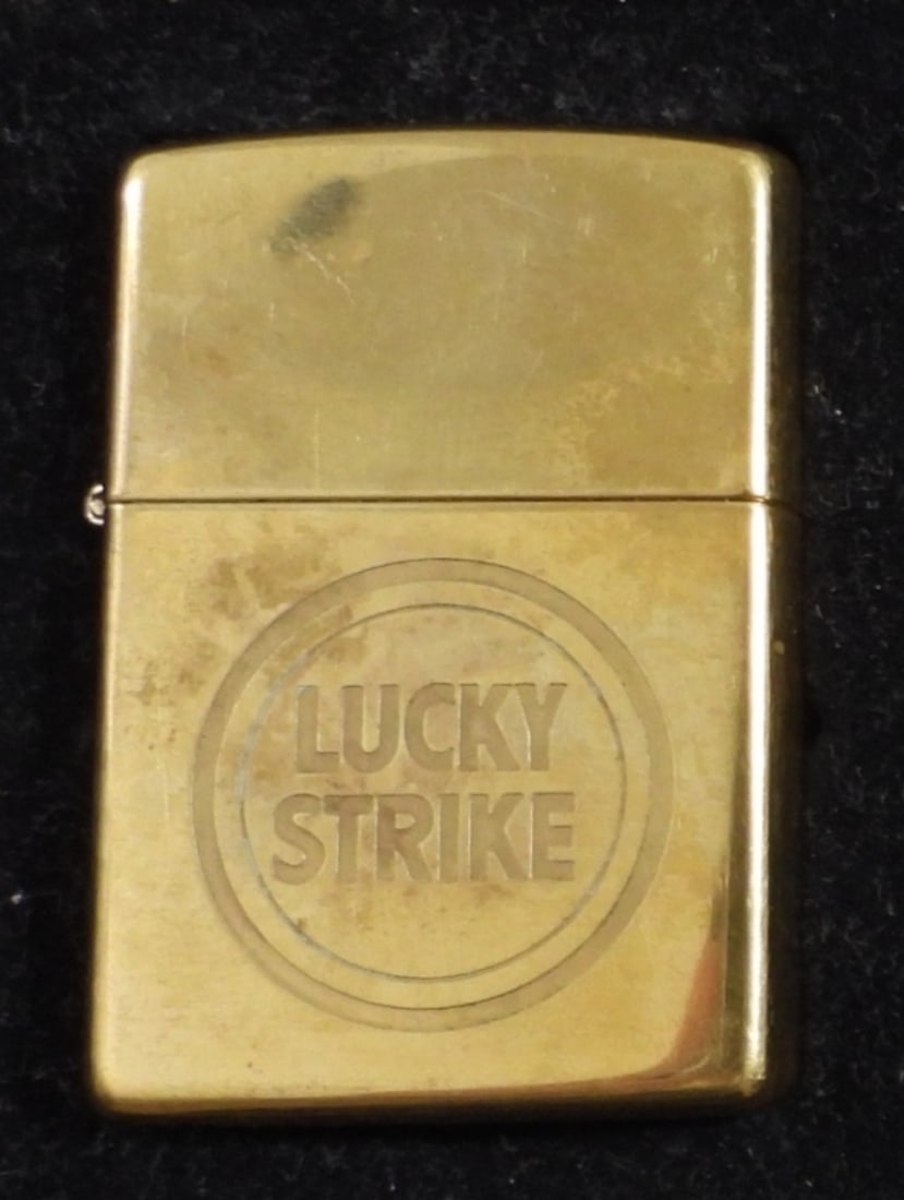 1995 UNFIRED BRASS LUCKY STRIKE CIG ZIPPO: 1995 UNFIRED BRASS LUCKY STRIKE CIGARETTES ZIPPO LIGHTER IN BOX WITHOUT LID