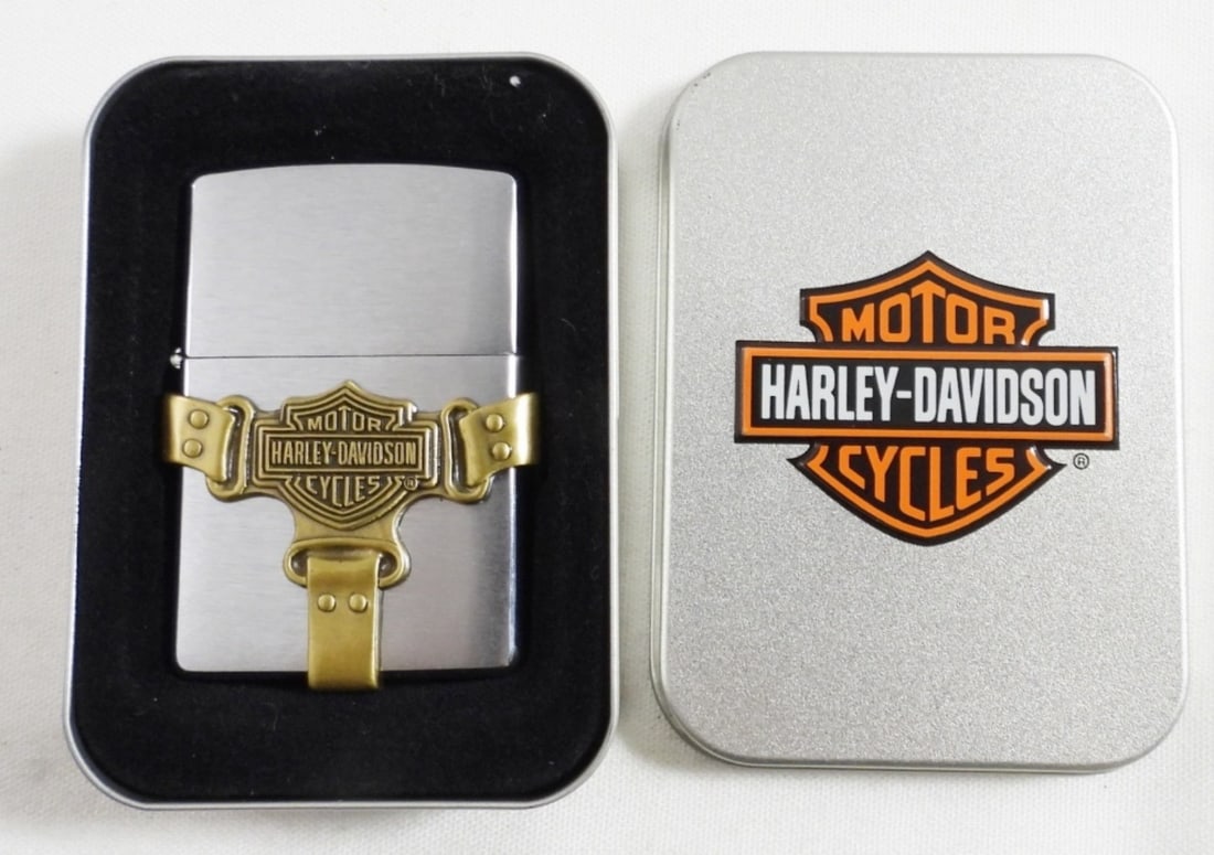 1998 HARLEY DAVISON BOOT STRAP ZIPPO (1 of 3)