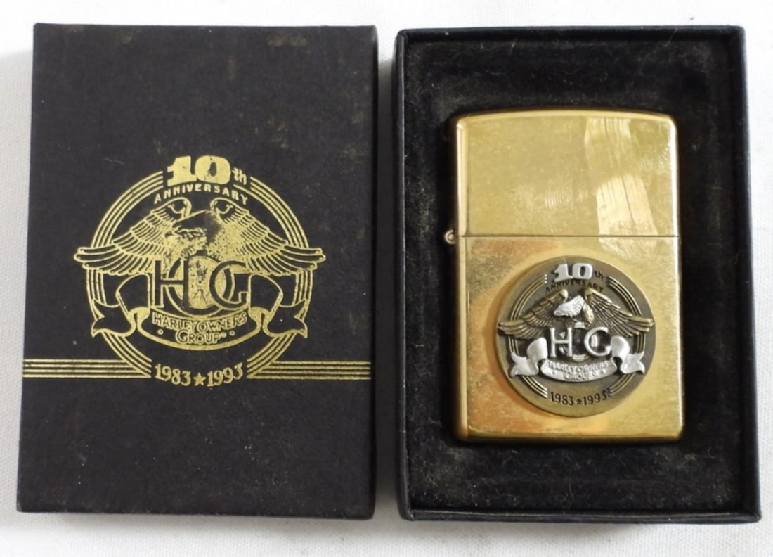 1992 SEALED/UNFIRED BRASS ZIPPO HARLEY (1 of 3)