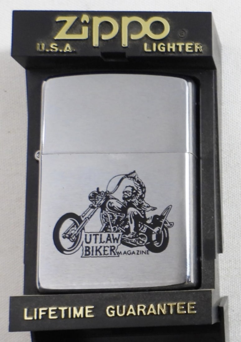 1991 CHROME OUTLAW BIKER ZIPPO ( UNFIRED) (1 of 4)