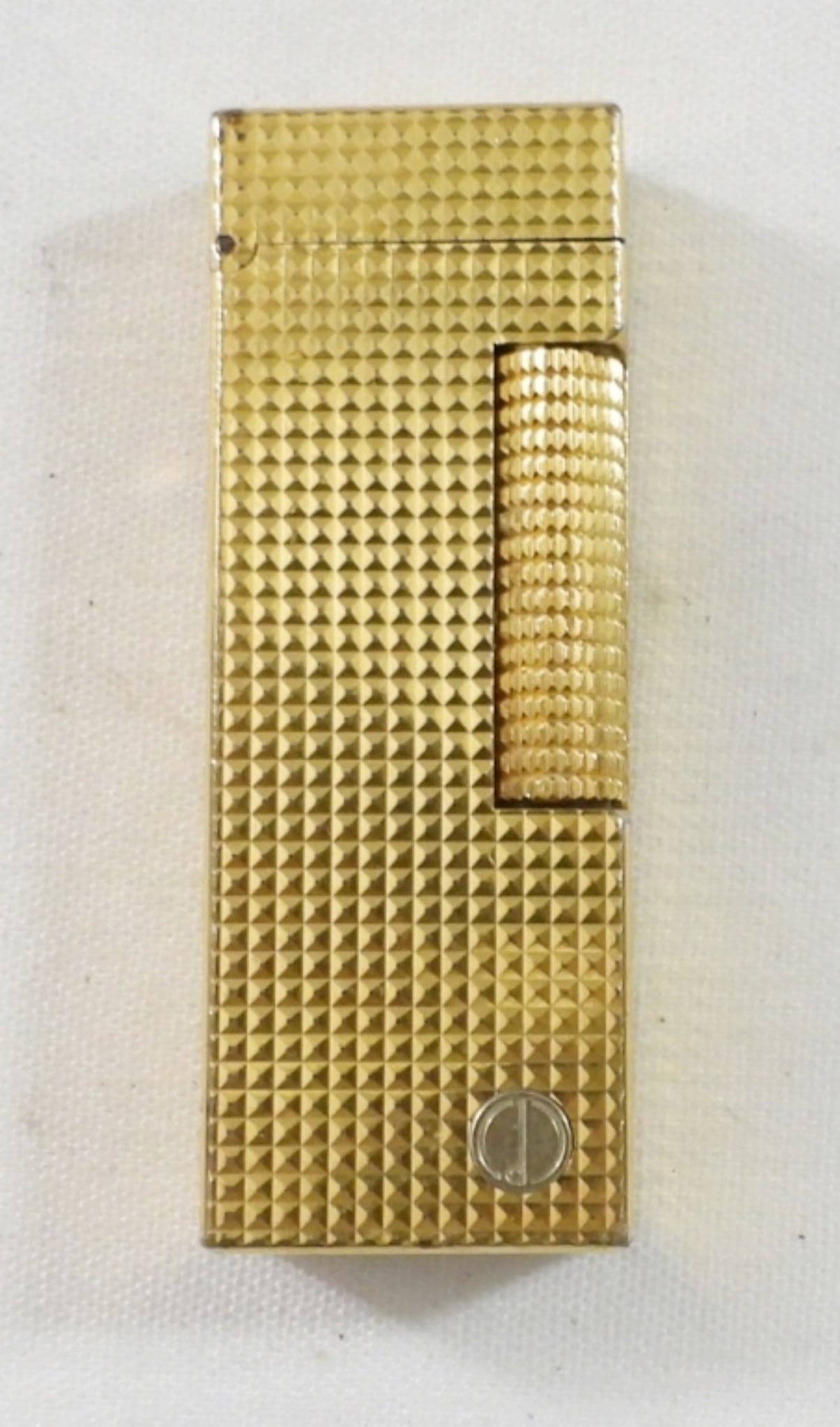 VINTAGE DUNHILL FOR PARTS & REPAIR: VINTAGE DUNHILL FOR PARTS & REPAIR GOLD TONE DIAMOND TEXTURE