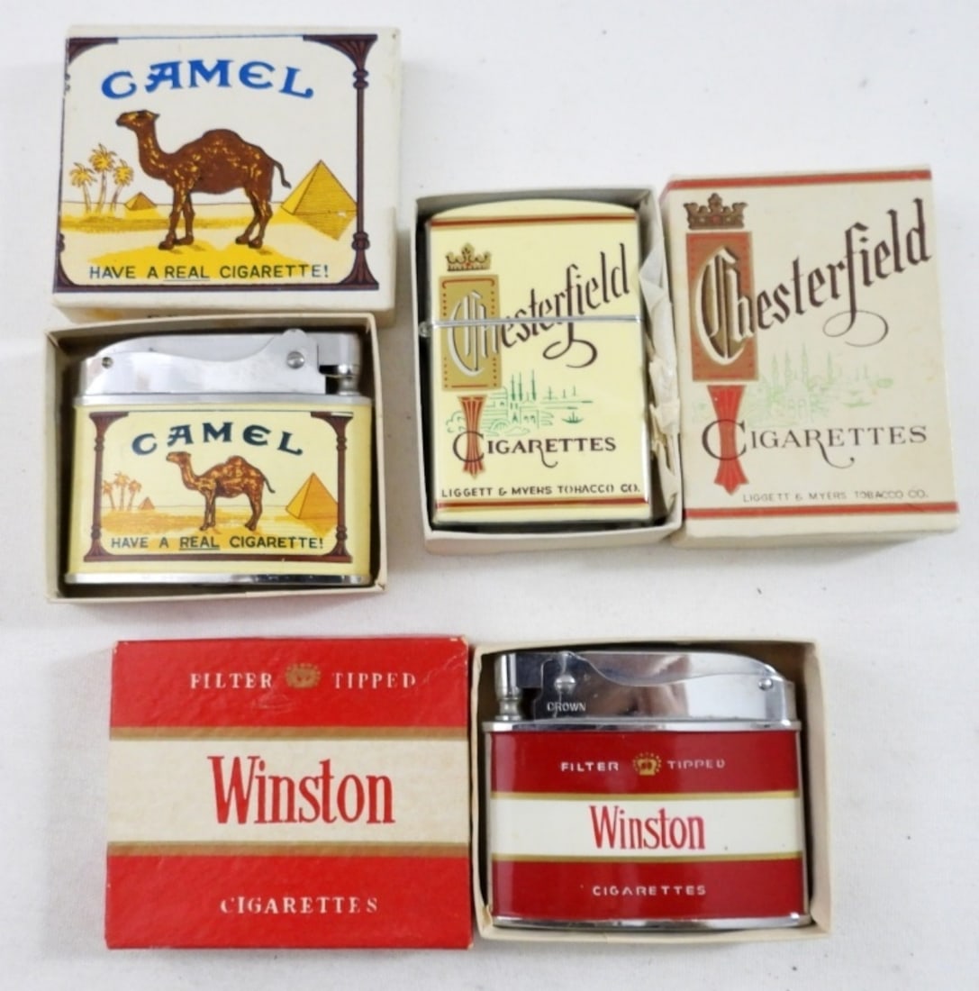 (3) VINTAGE UNFIRED  CIGARETTE LIGHTERS (1 of 2)