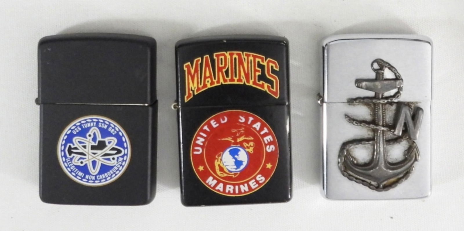 (3) MILITARY ZIPPO LIGHTERS (1 of 2)