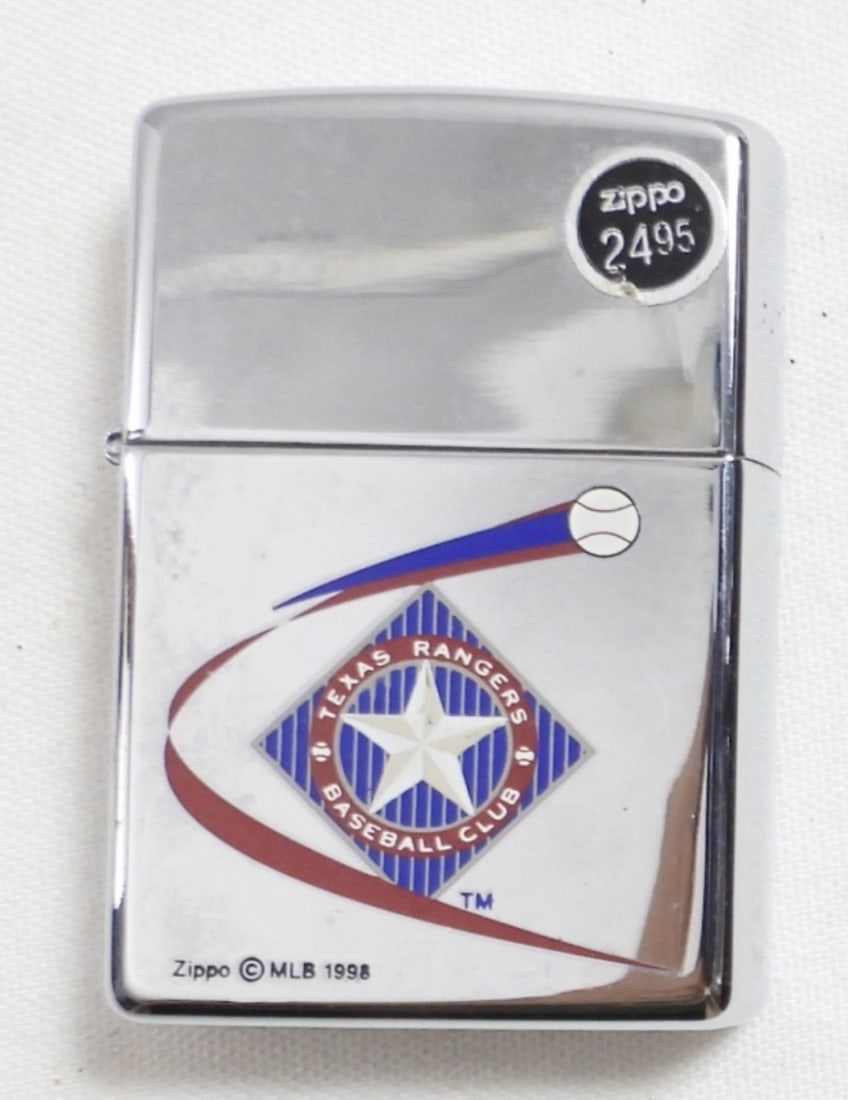 1998 TEXAS RANGERS BASEBALL EMBLEM ZIPPO: 1998 TEXAS RANGERS BASEBALL EMBLEM ZIPPO (UNFIRED)