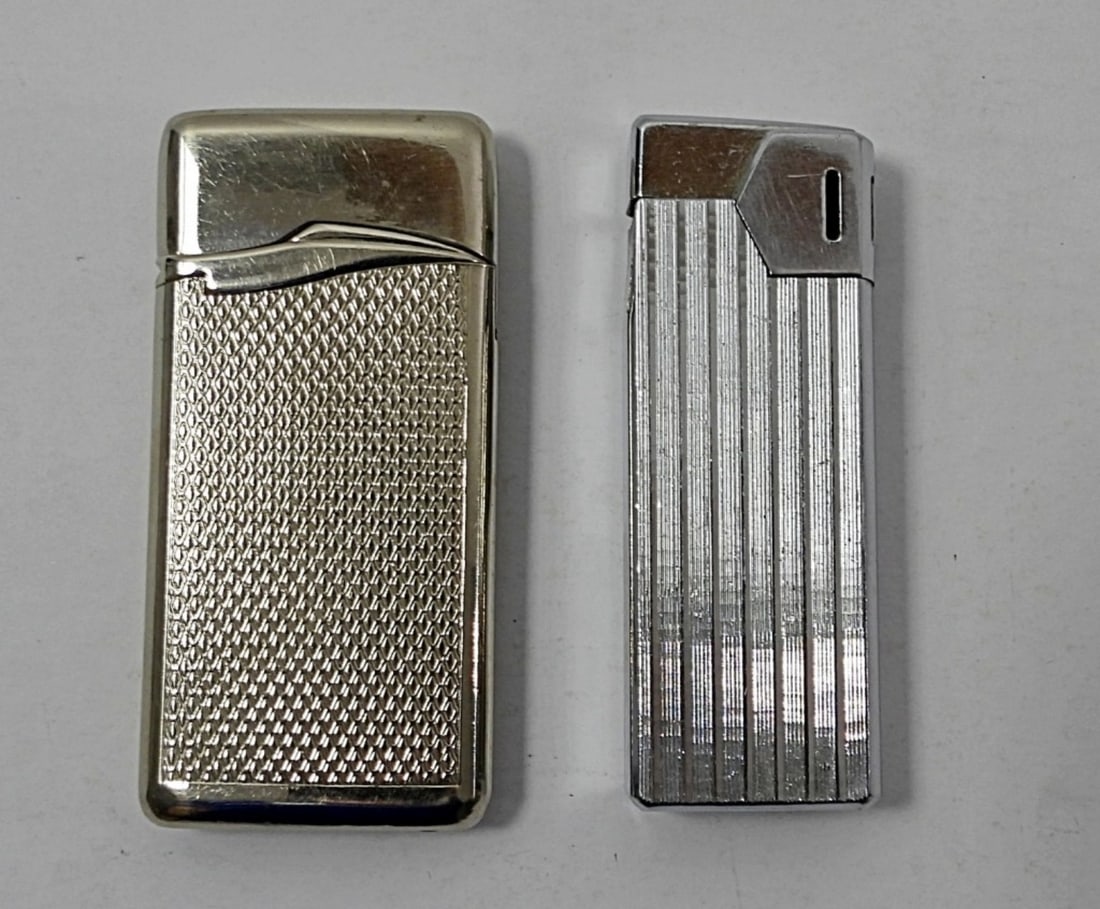 (2) SILVER BUTANE FIRED LIGHTERS (1 of 4)