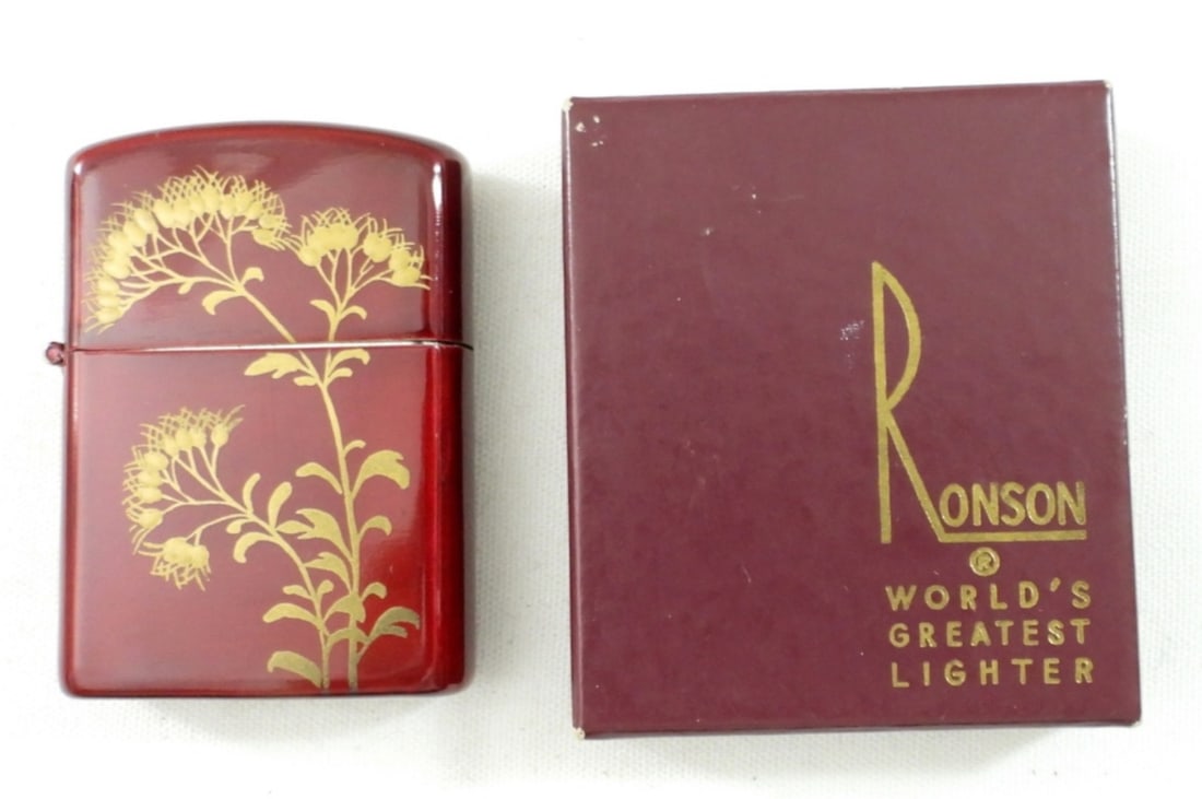 PRETTY UNFIRED CHERRY RED / GOLD LIGHTER (1 of 4)
