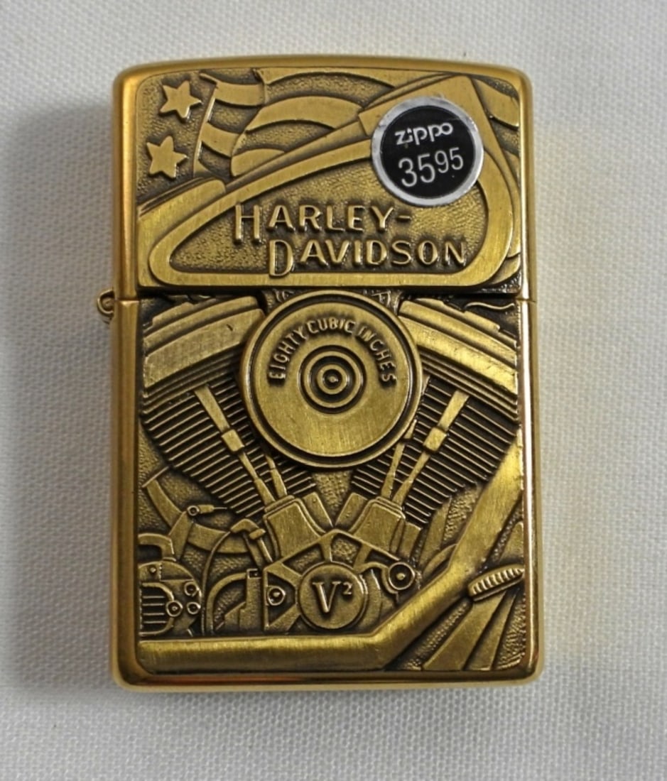 1999 (UNFIRED) BRASS  HARLEY DAVISON ZIPPO (1 of 5)