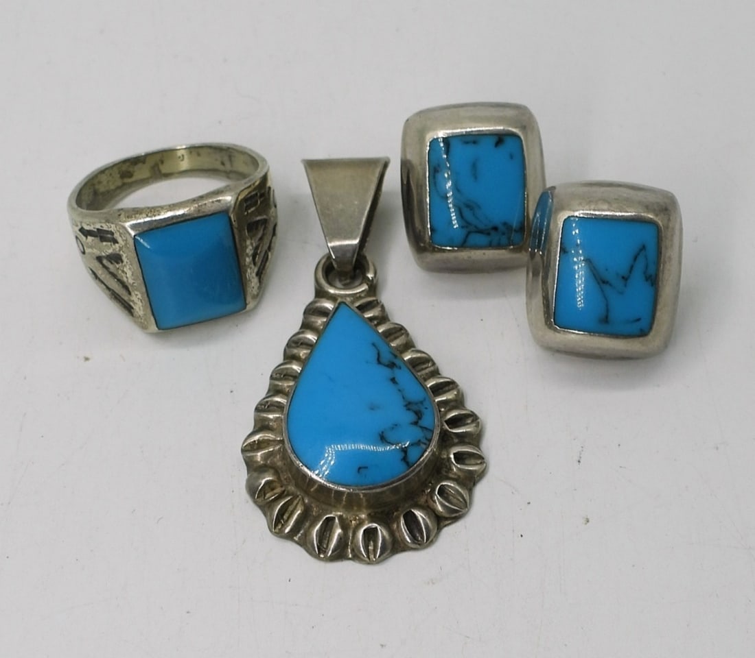 TURQUOISE STERLING MEXICO 925 SET (1 of 3)