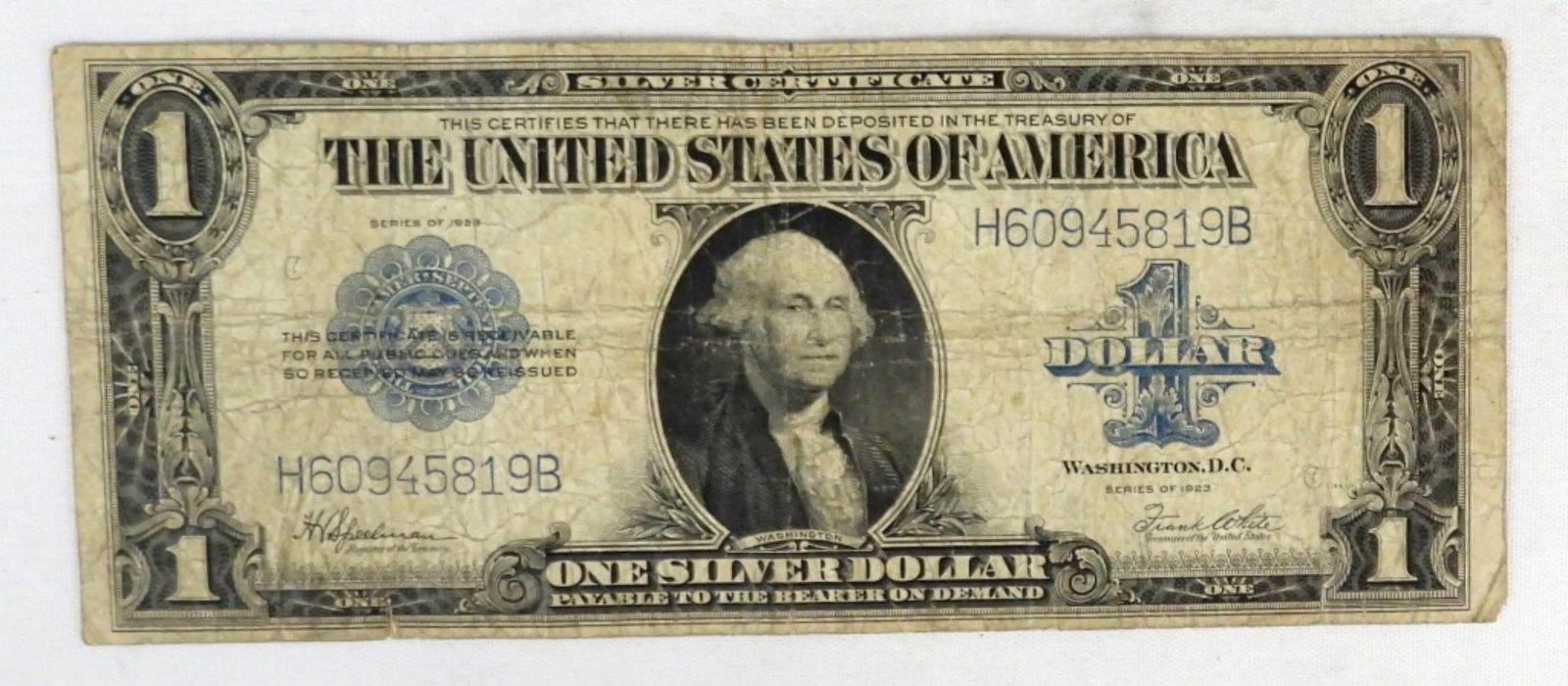 1923 $1 SILVER CERT LARGE SIZE US CURRENCY (1 of 2)