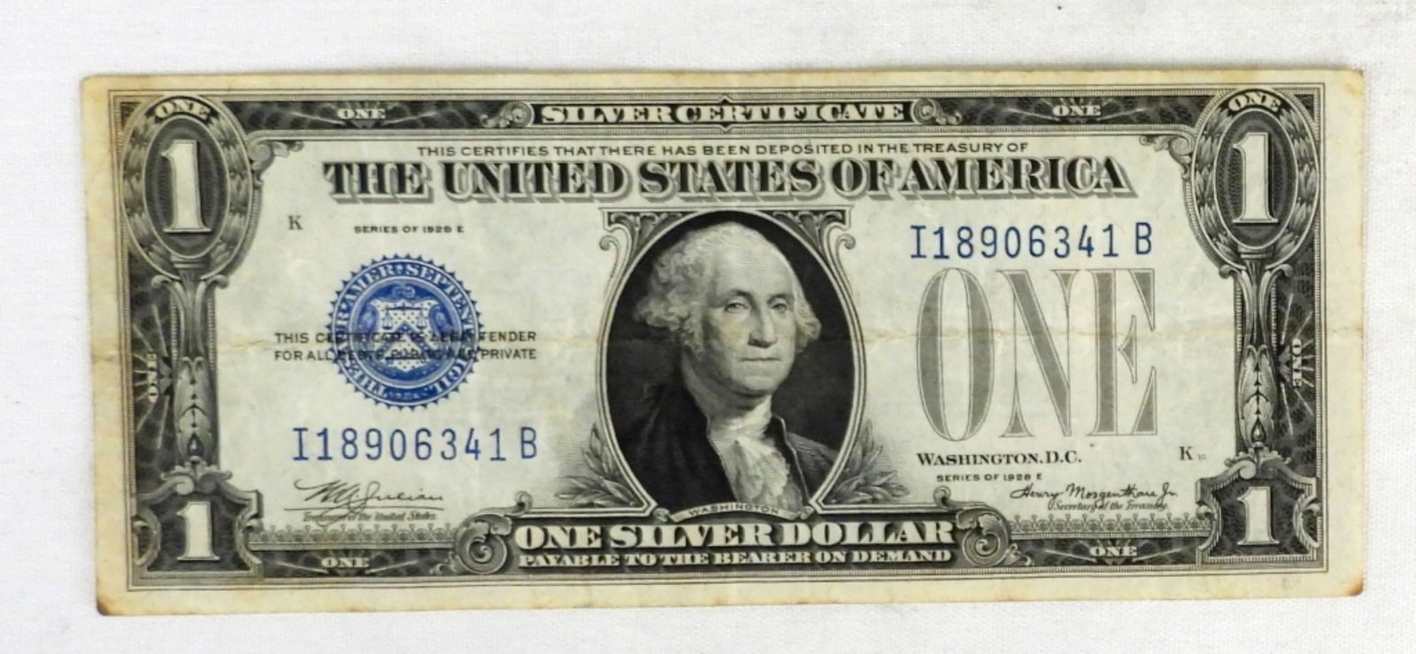 1928 $1 FUNNY BACK SILVER CERTIFICATE,CIRC (1 of 2)
