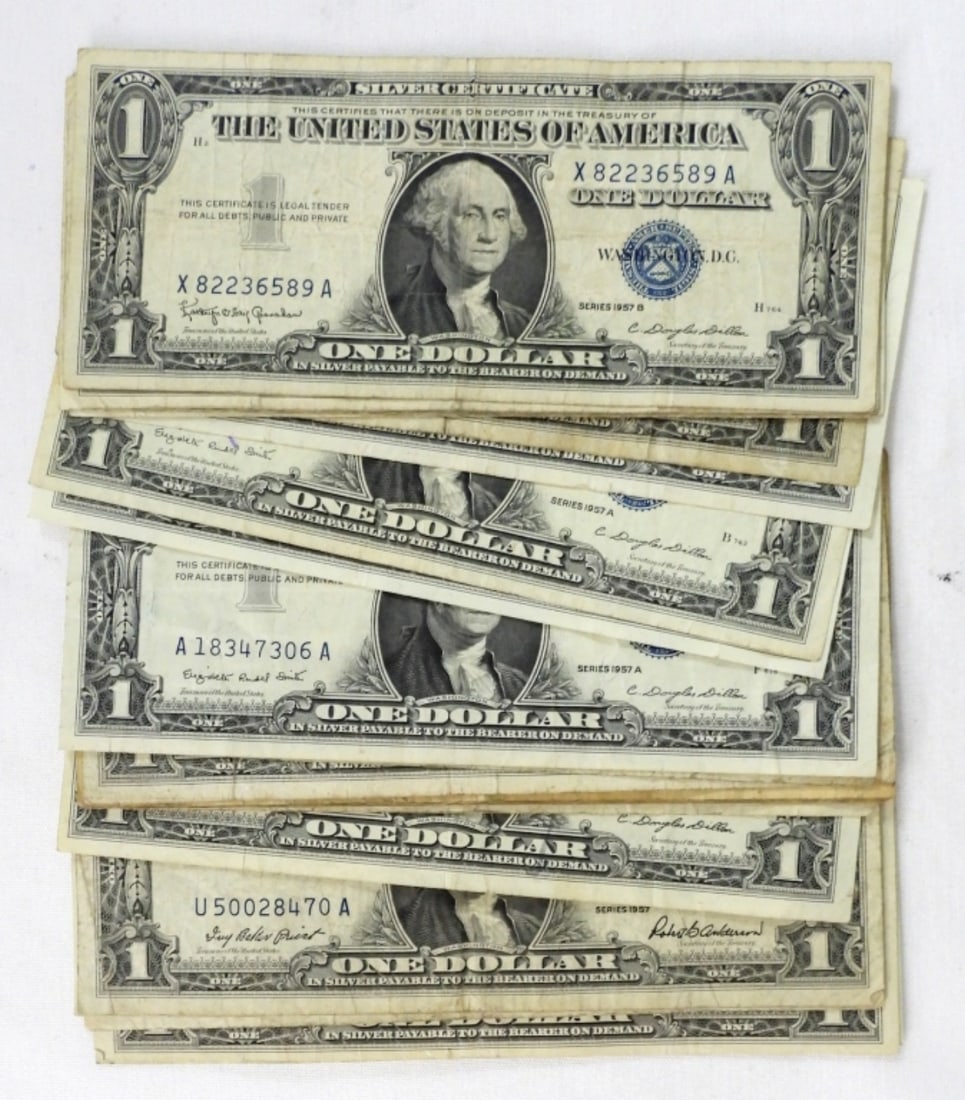 (25) 1957  $1 SILVER CERTIFICATES  MIXED LOT (1 of 2)